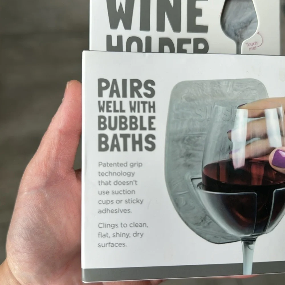 NWT Sipski silicone wine holder gray marbled color